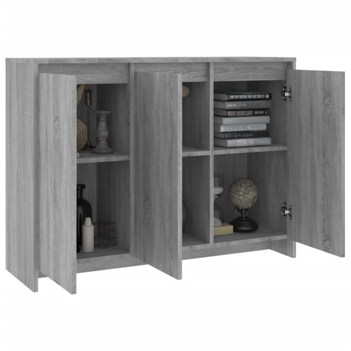 vidaXL Μπουφές Γκρι Sonoma 102 x 33 x 75 εκ. από Μοριοσανίδα