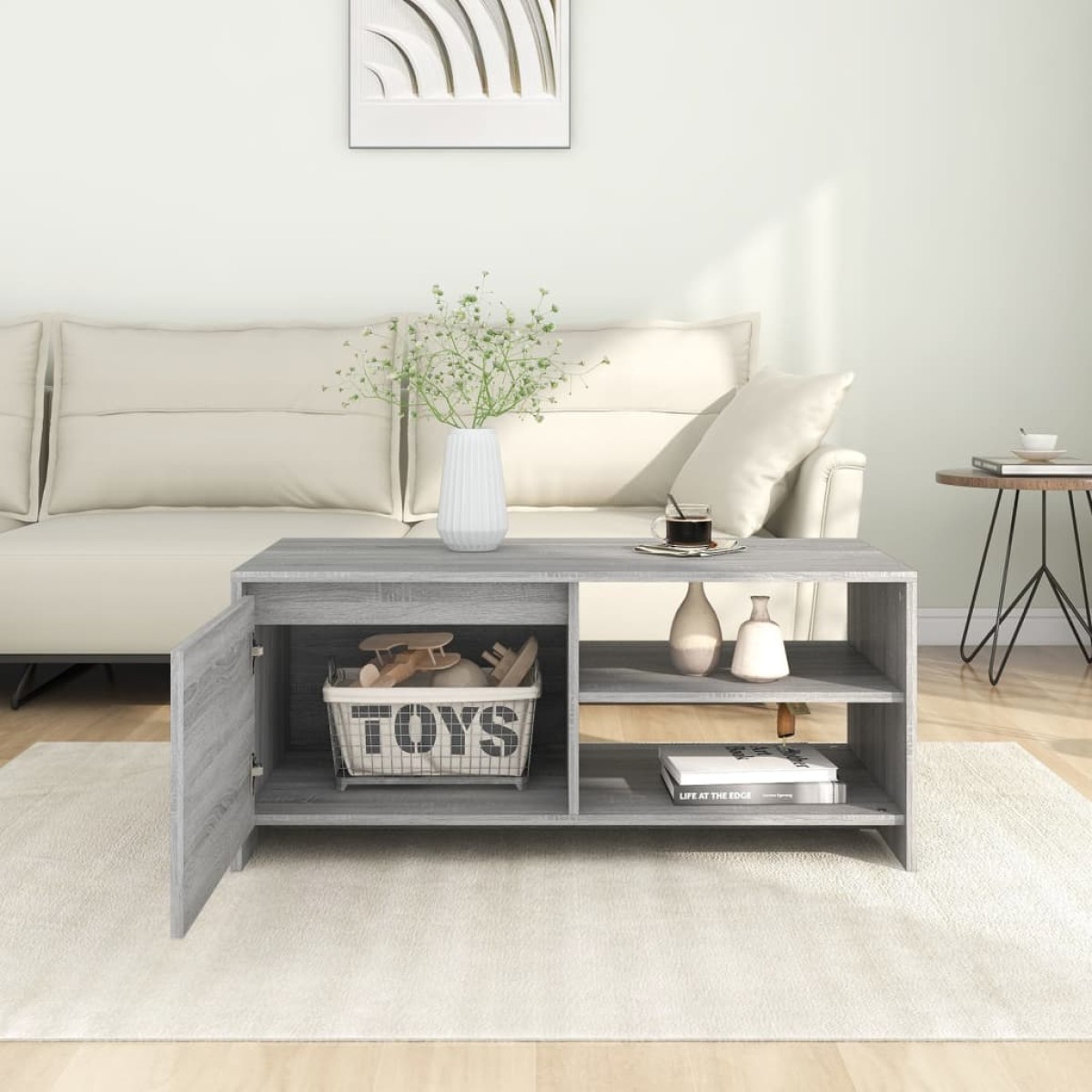vidaXL Τραπεζάκι Σαλονιού Γκρι Sonoma 102x50x45 εκ. Επεξεργασμένο Ξύλο