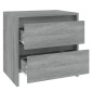 vidaXL Κομοδίνο Γκρι Sonoma 45 x 34,5 x 44,5 εκ. από Μοριοσανίδα
