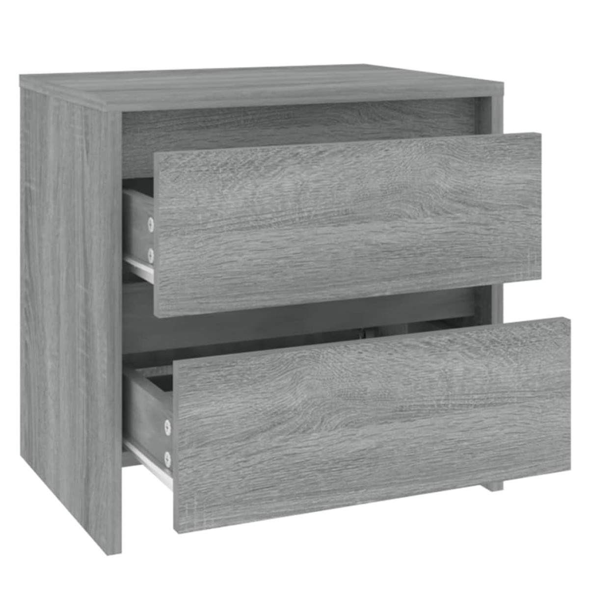 vidaXL Κομοδίνα 2 τεμ. Γκρι Sonoma 45 x 34,5 x 44,5 εκ. Μοριοσανίδα