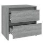 vidaXL Κομοδίνα 2 τεμ. Γκρι Sonoma 45 x 34,5 x 44,5 εκ. Μοριοσανίδα