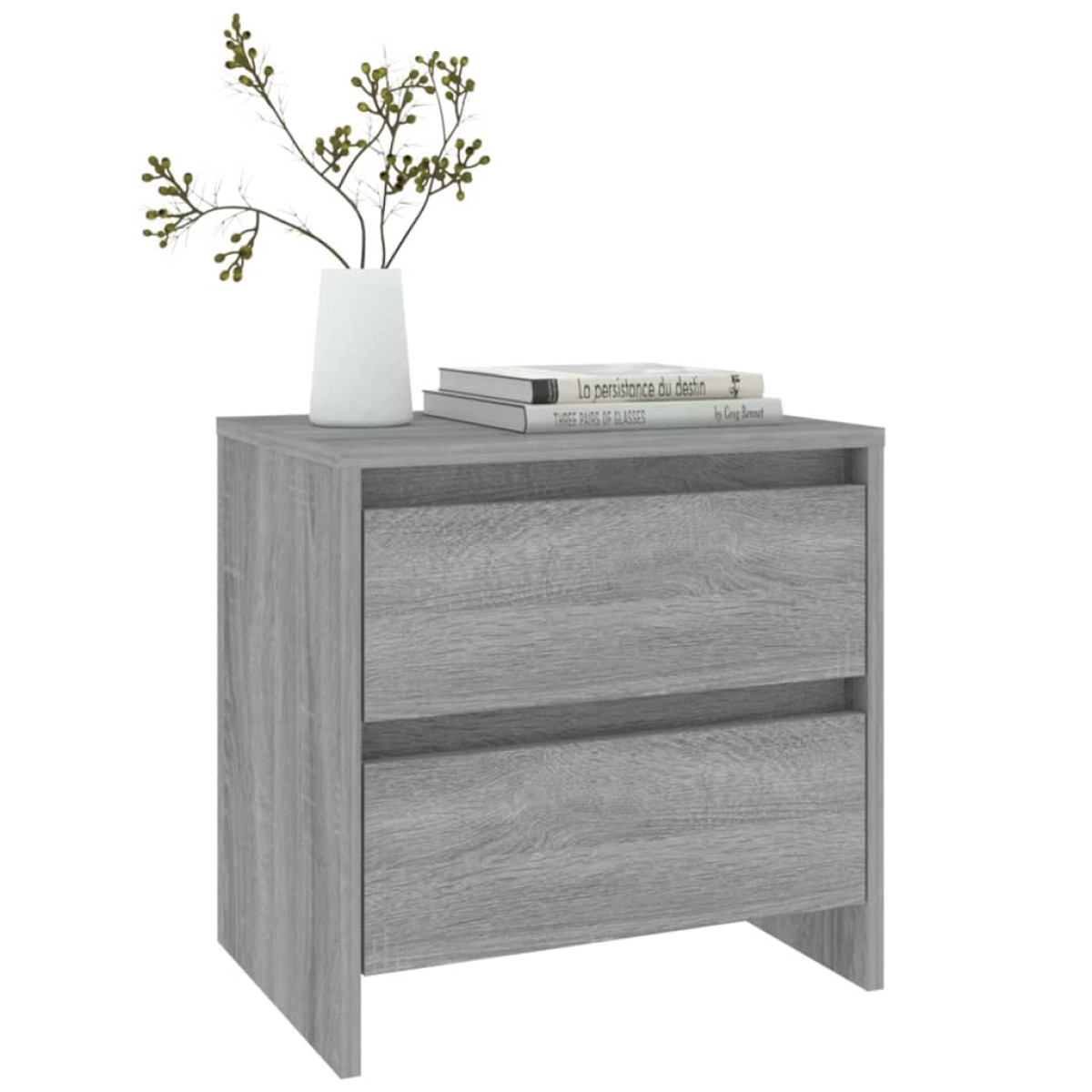 vidaXL Κομοδίνα 2 τεμ. Γκρι Sonoma 45 x 34,5 x 44,5 εκ. Μοριοσανίδα
