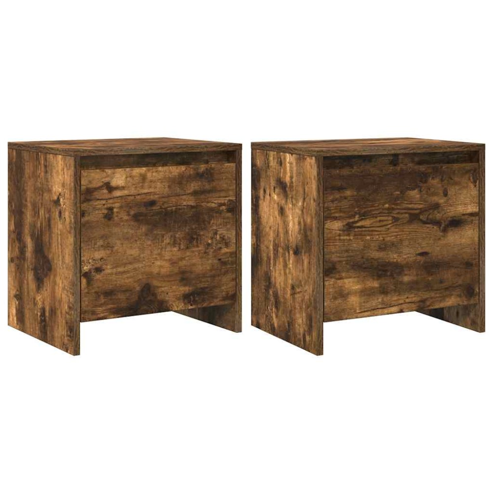 vidaXL Κομοδίνα 2 Τεμ. Καπ. Δρυς 45x34x44,5 εκ. από Επεξεργασμένο Ξύλο
