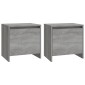 vidaXL Κομοδίνα 2 τεμ. Γκρι Sonoma 45 x 34 x 44,5 εκ. από Μοριοσανίδα
