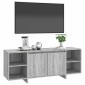 vidaXL Έπιπλο Τηλεόρασης Γκρι Sonoma 130x35x50 εκ. από Μοριοσανίδα
