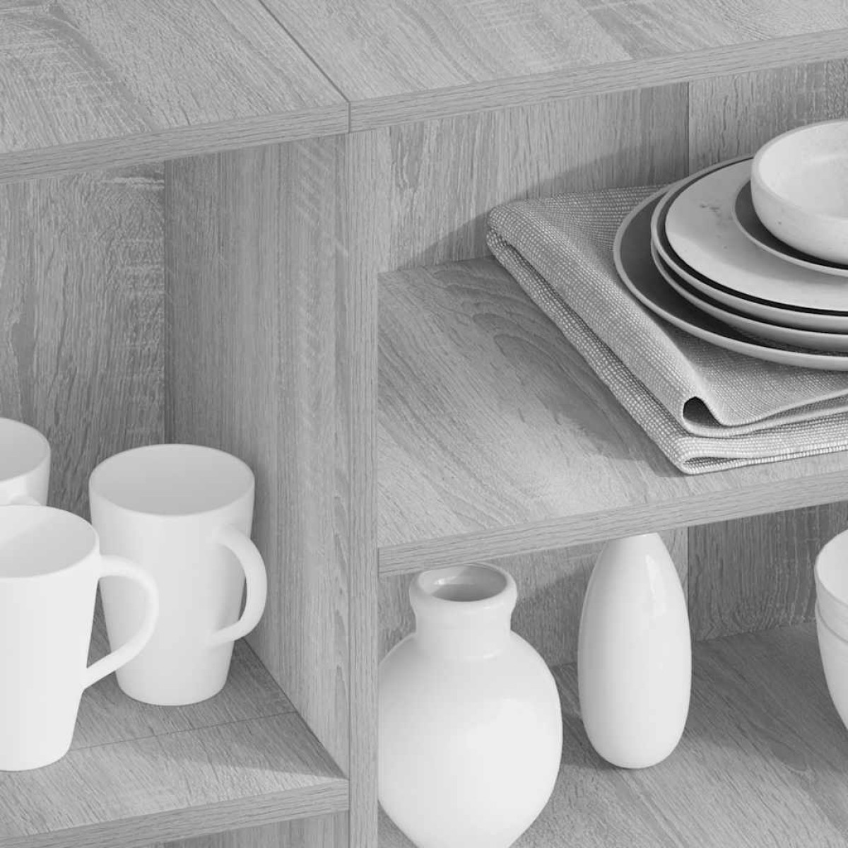 vidaXL Ραφιέρα Γκρι Sonoma 120 x 30 x 75 εκ. από Μοριοσανίδα