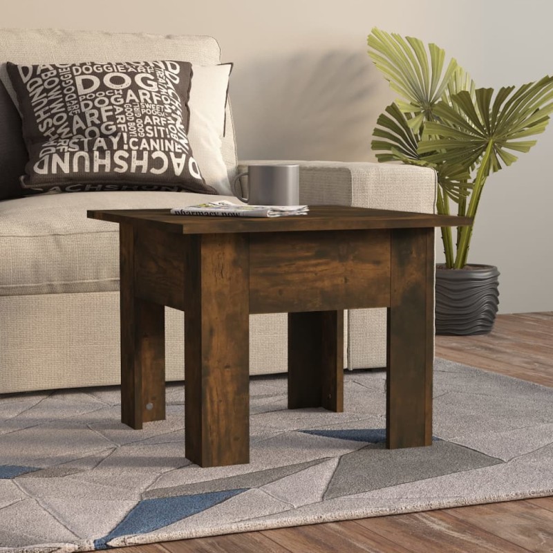 vidaXL Τραπεζάκι Σαλονιού Καπνιστή Δρυς 55 x 55 x 42 εκ. Μοριοσανίδα
