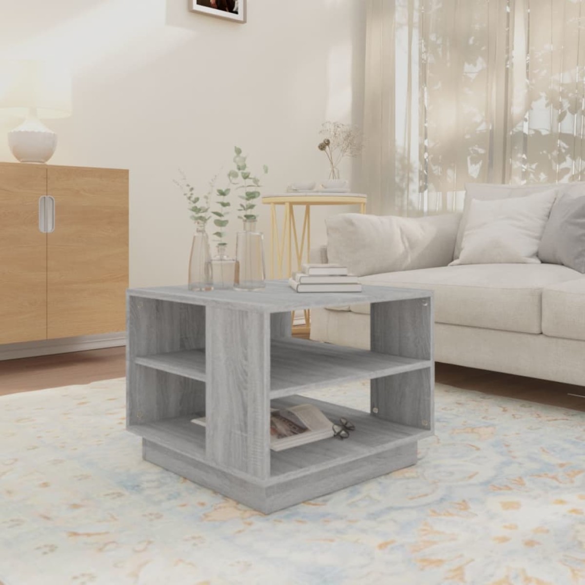 vidaXL Τραπεζάκι Σαλονιού Γκρι Sonoma 55 x 55 x 43 εκ. από Μοριοσανίδα