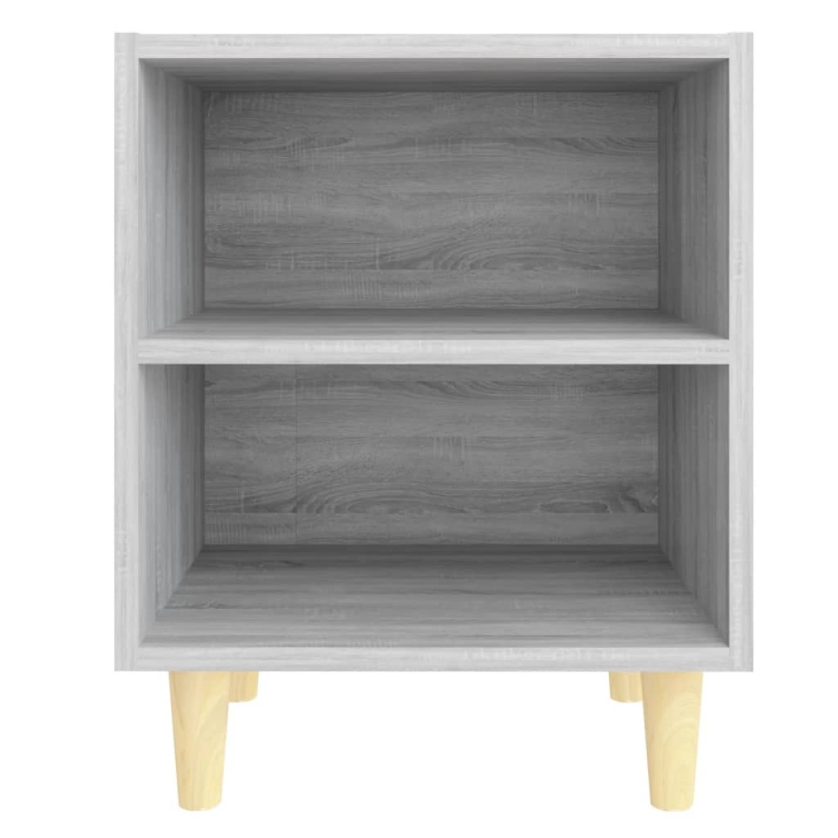 vidaXL Κομοδίνο Γκρι Sonoma 40 x 30 x 50 εκ. με Μασίφ Ξύλινα Πόδια