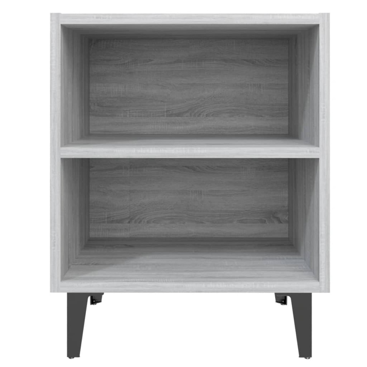 vidaXL Κομοδίνο Γκρι Sonoma 40 x 30 x 50 εκ. με Μεταλλικά Πόδια