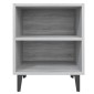 vidaXL Κομοδίνο Γκρι Sonoma 40 x 30 x 50 εκ. με Μεταλλικά Πόδια