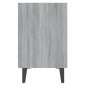 vidaXL Κομοδίνο Γκρι Sonoma 40 x 30 x 50 εκ. με Μεταλλικά Πόδια