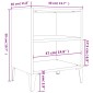 vidaXL Κομοδίνο Γκρι Sonoma 40 x 30 x 50 εκ. με Μεταλλικά Πόδια