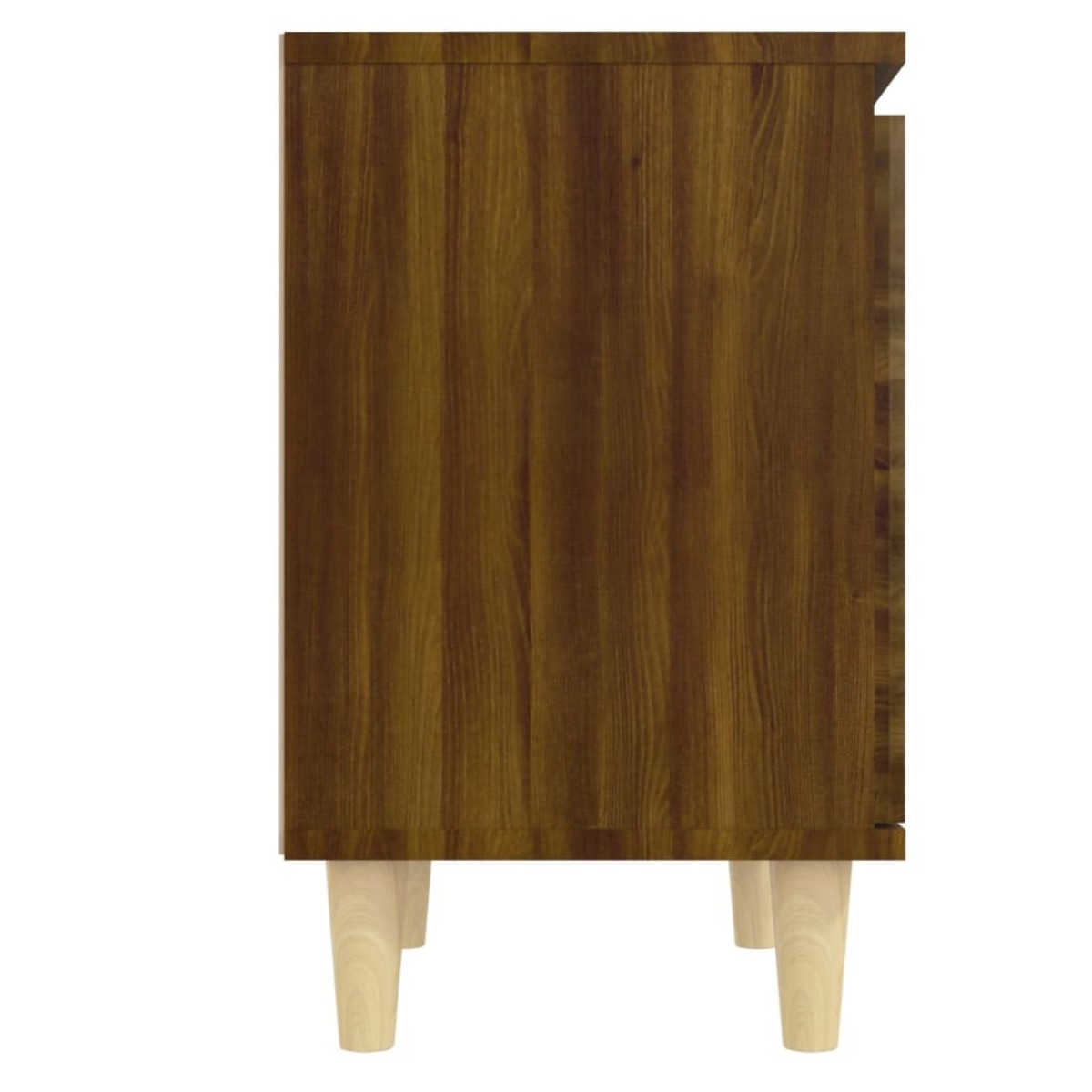 vidaXL Κομοδίνα 2 τεμ. Καπνιστός Δρυς 40x30x50 εκ. Μασίφ Ξύλινα Πόδια