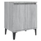 vidaXL Κομοδίνο Γκρι Sonoma 40 x 30 x 50 εκ. με Μεταλλικά Πόδια