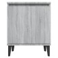 vidaXL Κομοδίνα 2 τεμ. Γκρι Sonoma 40 x 30 x 50 εκ. με Μεταλλικά Πόδια