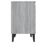 vidaXL Κομοδίνα 2 τεμ. Γκρι Sonoma 40 x 30 x 50 εκ. με Μεταλλικά Πόδια