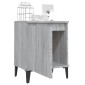 vidaXL Κομοδίνα 2 τεμ. Γκρι Sonoma 40 x 30 x 50 εκ. με Μεταλλικά Πόδια
