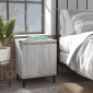 vidaXL Κομοδίνα 2 τεμ. Γκρι Sonoma 40 x 30 x 50 εκ. με Μεταλλικά Πόδια