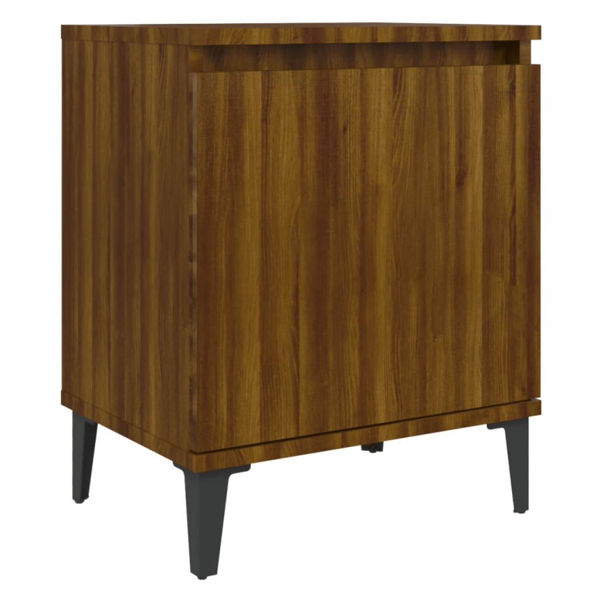 vidaXL Κομοδίνο Καφέ Δρυς 40 x 30 x 50 εκ. με Μεταλλικά Πόδια