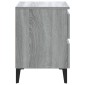 vidaXL Κομοδίνο Γκρι Sonoma 40 x 35 x 50 εκ. με Μεταλλικά Πόδια