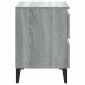 vidaXL Κομοδίνα 2 τεμ. Γκρι Sonoma 40 x 35 x 50 εκ. με Μεταλλικά Πόδια