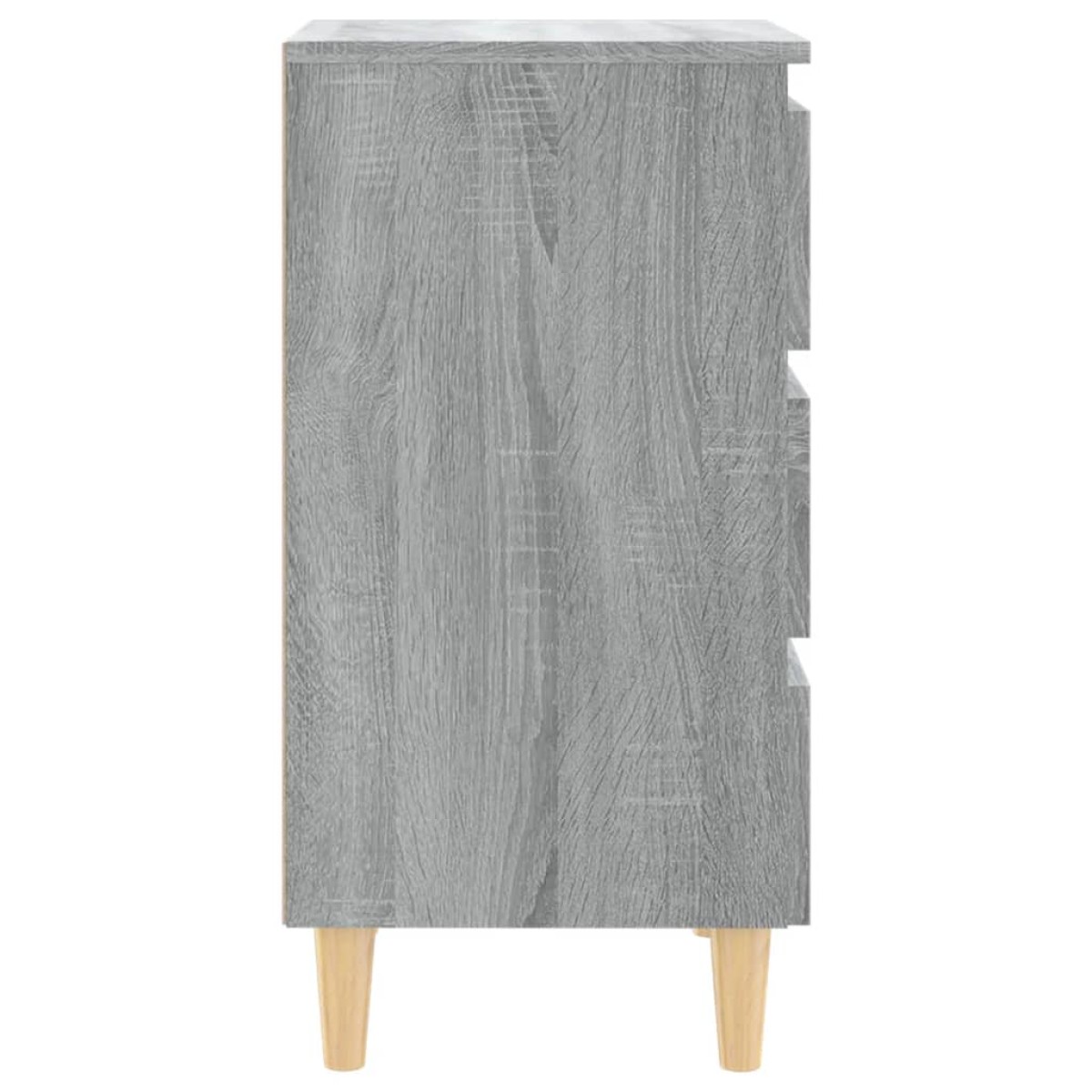 vidaXL Κομοδίνο Γκρι Sonoma 40 x 35 x 69 εκ. με Μασίφ Ξύλινα Πόδια