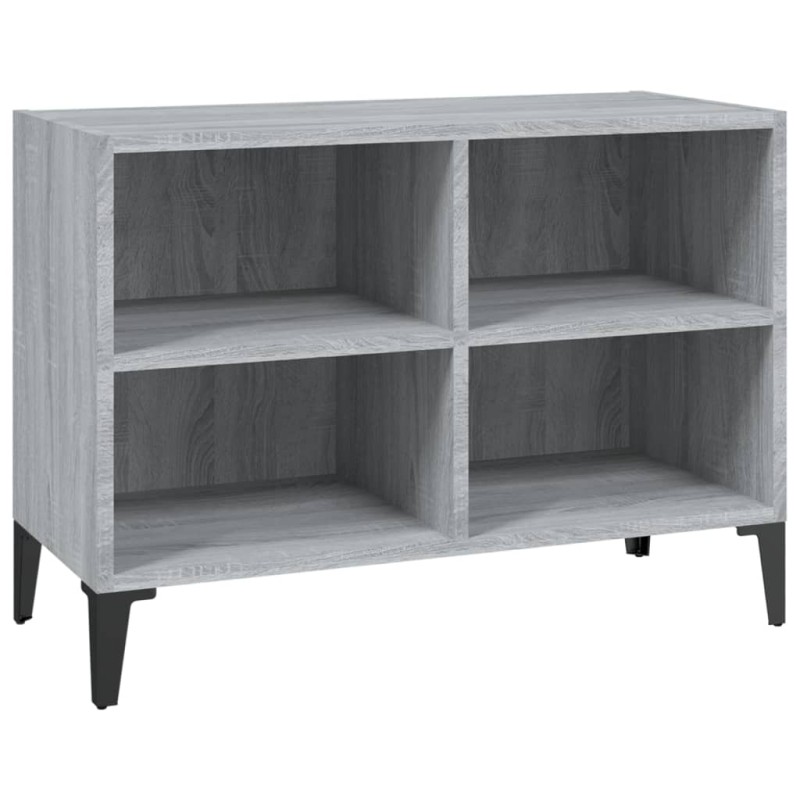 vidaXL Έπιπλο Τηλεόρασης Γκρι Sonoma 69,5x30x50 εκ. με Μεταλλικά Πόδια