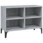 vidaXL Έπιπλο Τηλεόρασης Γκρι Sonoma 69,5x30x50 εκ. με Μεταλλικά Πόδια