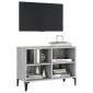 vidaXL Έπιπλο Τηλεόρασης Γκρι Sonoma 69,5x30x50 εκ. με Μεταλλικά Πόδια
