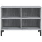 vidaXL Έπιπλο Τηλεόρασης Γκρι Sonoma 69,5x30x50 εκ. με Μεταλλικά Πόδια