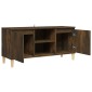 vidaXL Έπιπλο Τηλεόρασης Καπν. Δρυς 103,5x35x50 εκ. Μασίφ Ξύλινα Πόδια