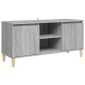 vidaXL Έπιπλο Τηλεόρασης Γκρι Sonoma 103,5x35x50 εκ Μασίφ Ξύλινα Πόδια