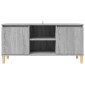vidaXL Έπιπλο Τηλεόρασης Γκρι Sonoma 103,5x35x50 εκ Μασίφ Ξύλινα Πόδια