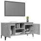 vidaXL Έπιπλο Τηλεόρασης Γκρι Sonoma 103,5x35x50 εκ. Μεταλλικά Πόδια