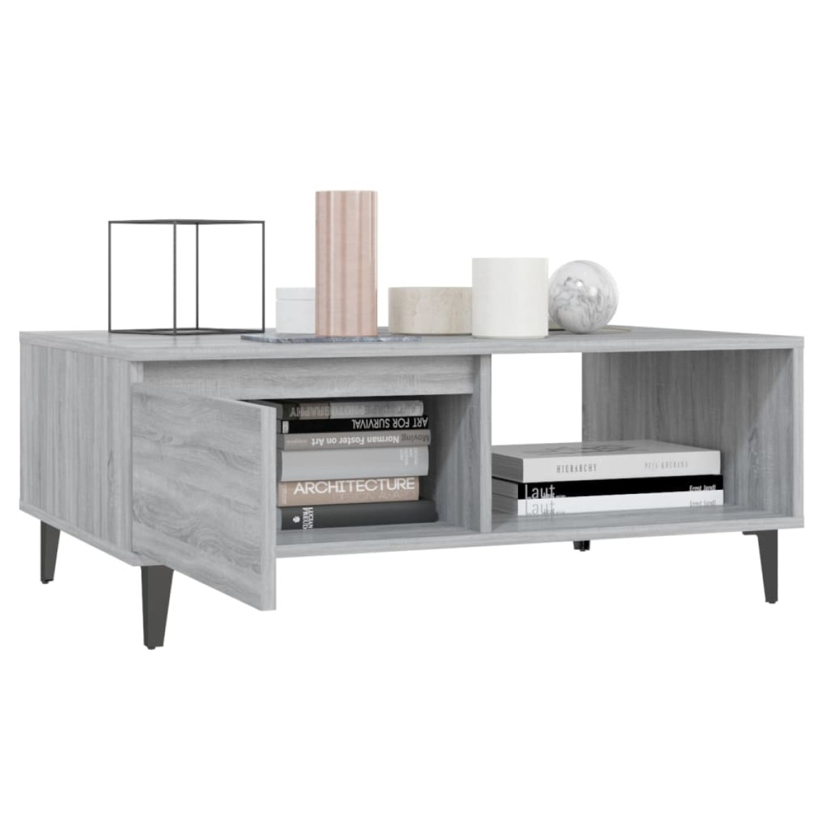 vidaXL Τραπεζάκι Σαλονιού Γκρι Sonoma 90 x 60 x 35 εκ. από Μοριοσανίδα