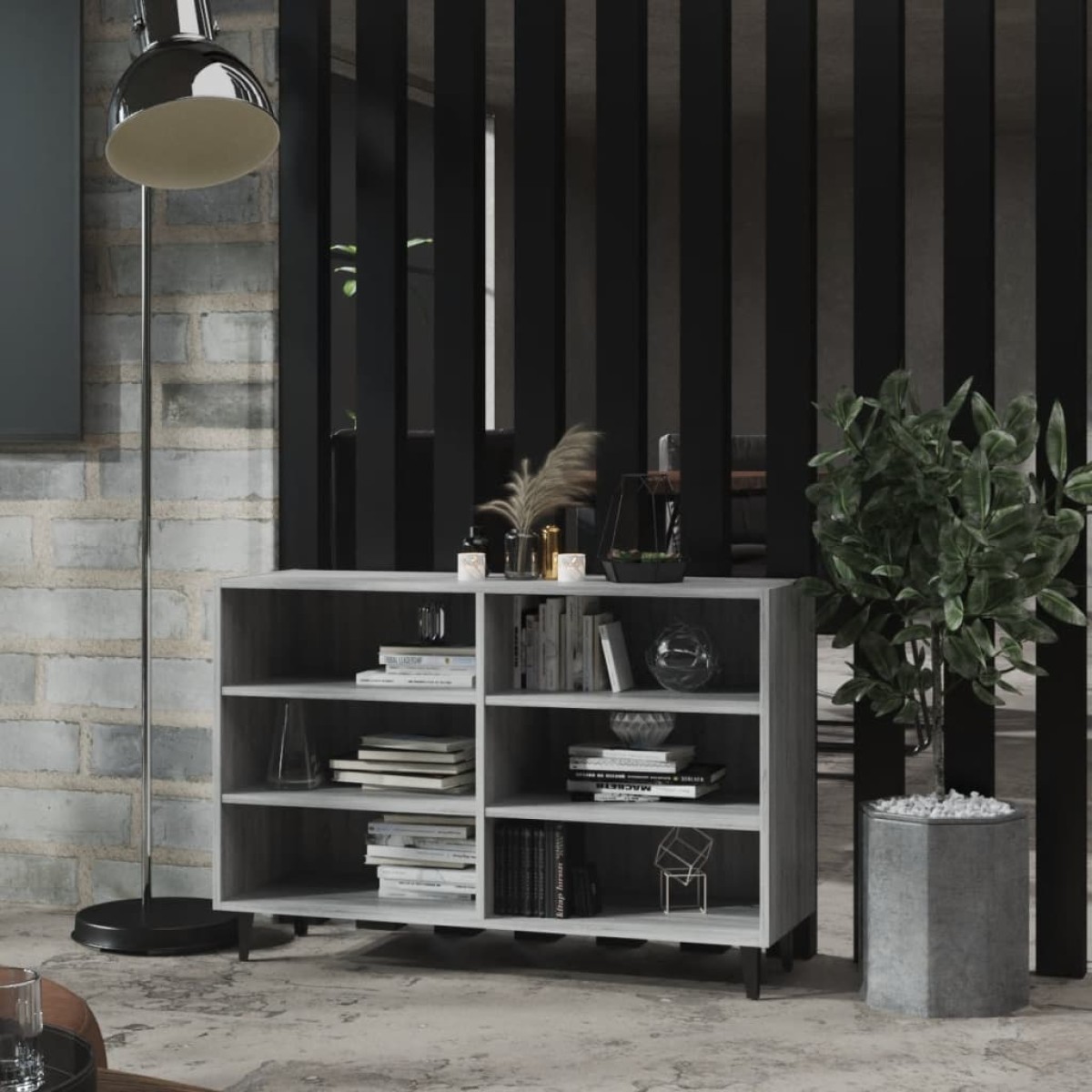 vidaXL Ραφιέρα Γκρι Sonoma 103,5 x 35 x 70 εκ. από Μοριοσανίδα