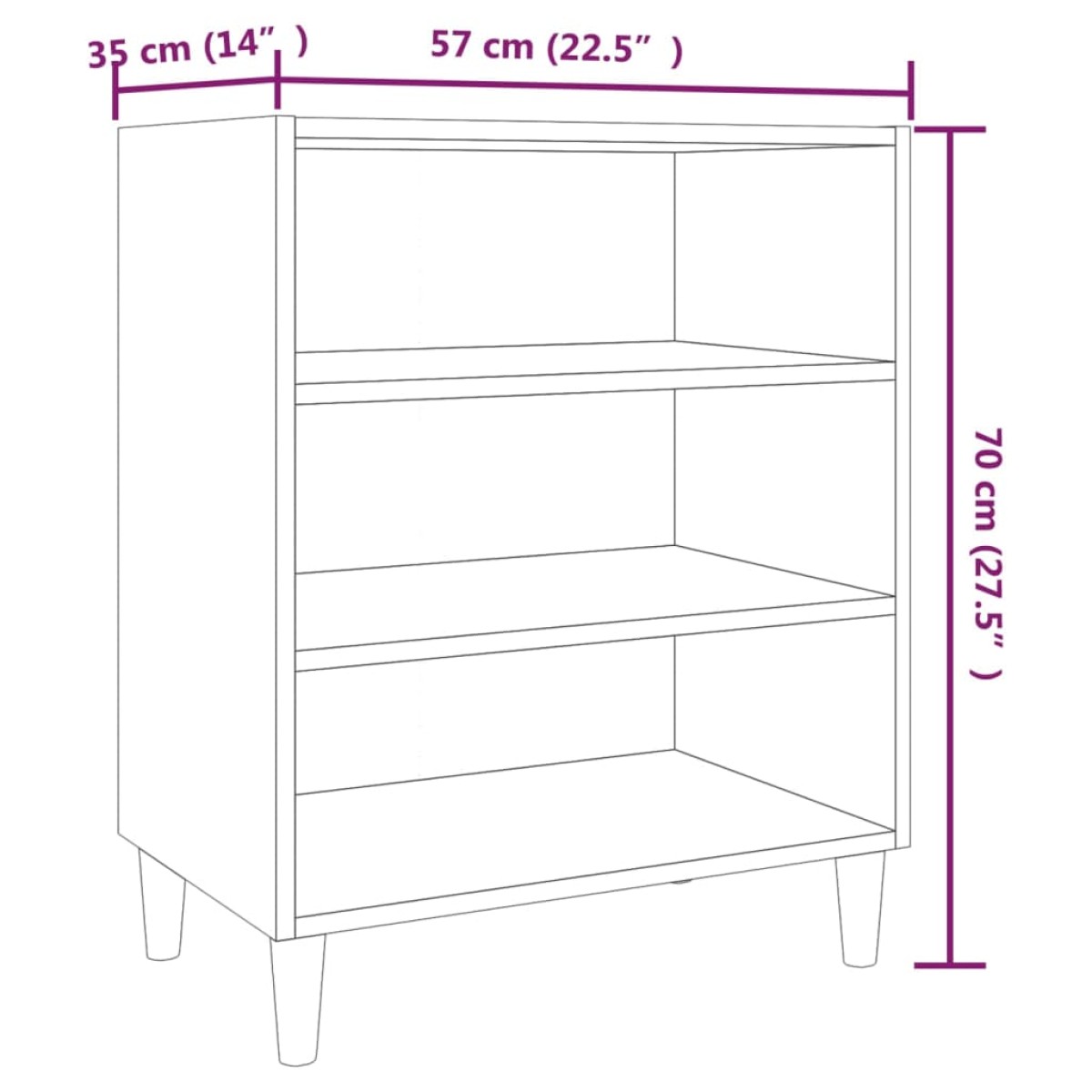 vidaXL Ντουλάπι Καπνιστή Δρυς 57 x 35 x 70 εκ. από Μοριοσανίδα