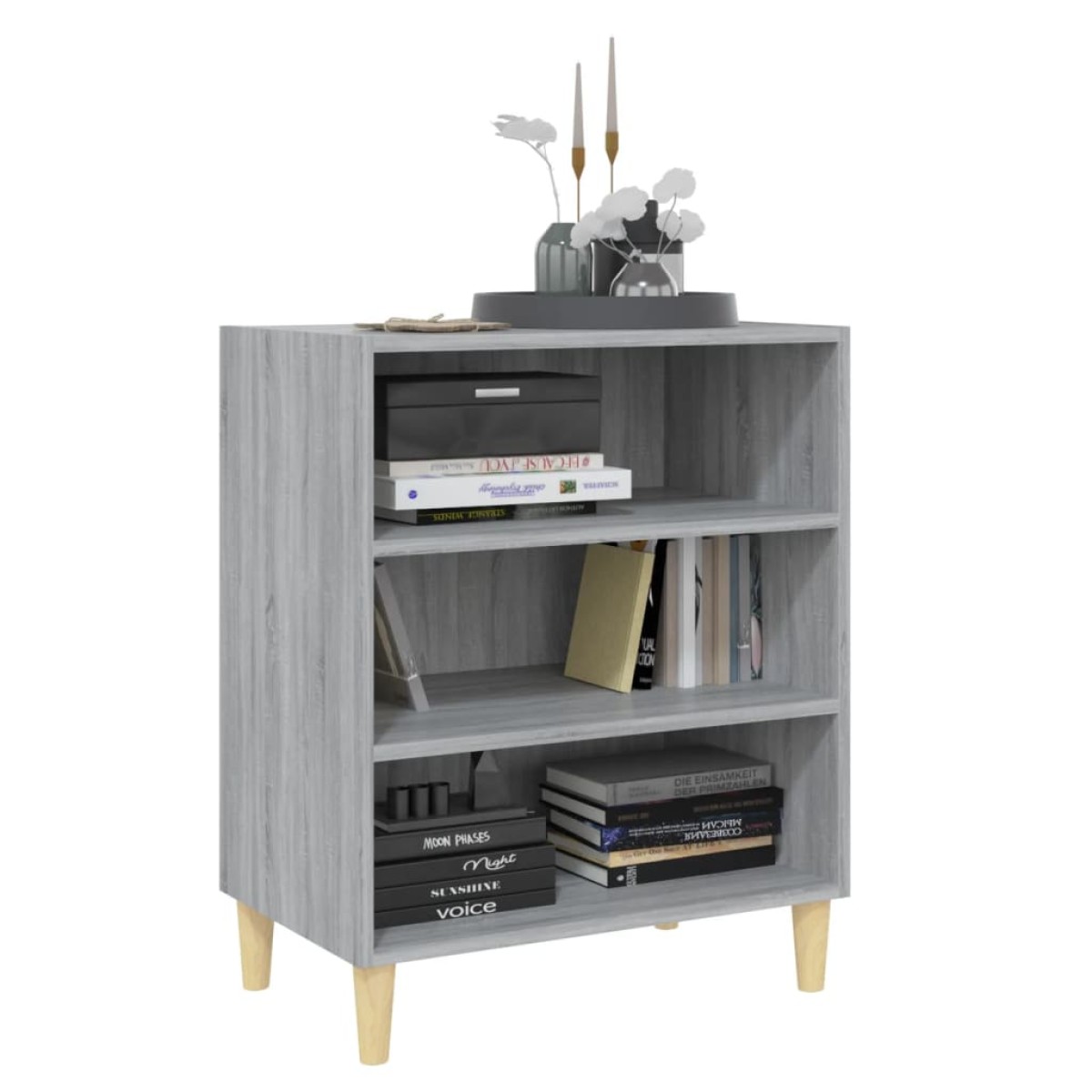 vidaXL Ραφιέρα Γκρι Sonoma 57 x 35 x 70 εκ. από Μοριοσανίδα