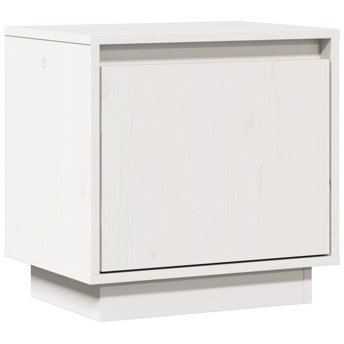 vidaXL Κομοδίνο Λευκό 40 x 30 x 40 εκ. από Μασίφ Ξύλο Πεύκου
