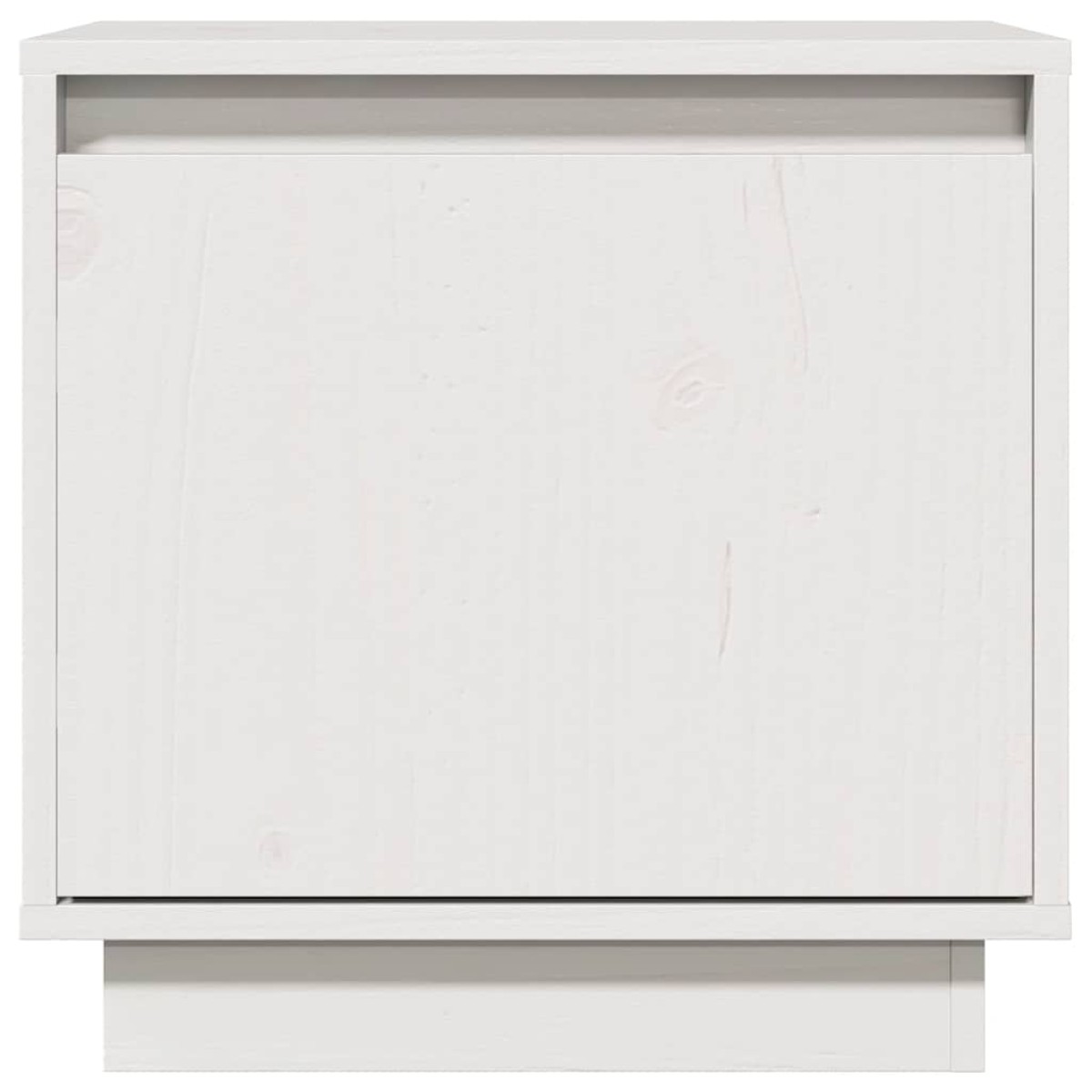 vidaXL Κομοδίνο Λευκό 40 x 30 x 40 εκ. από Μασίφ Ξύλο Πεύκου
