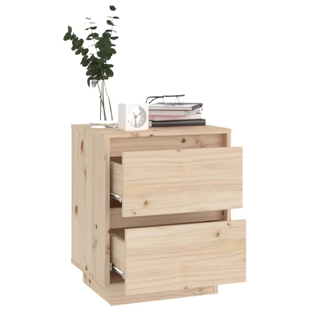 vidaXL Κομοδίνο 40 x 35 x 50 εκ. από Μασίφ Ξύλο Πεύκου