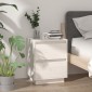 vidaXL Κομοδίνα 2 τεμ. Λευκά 40 x 35 x 50 εκ. από Μασίφ Ξύλο Πεύκου