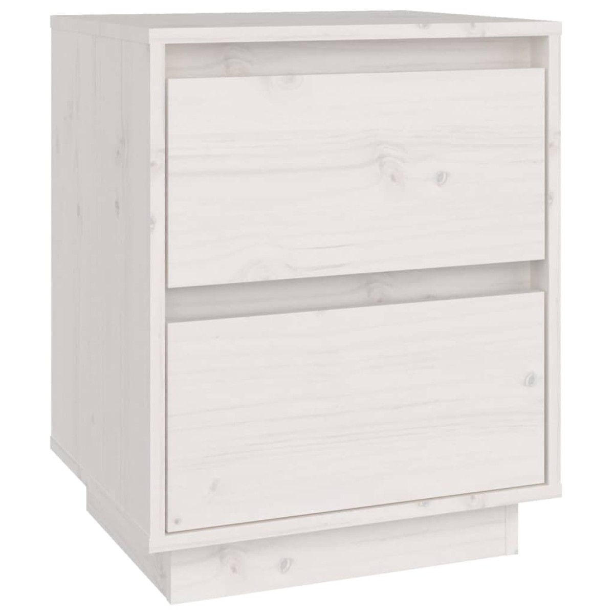 vidaXL Κομοδίνα 2 τεμ. Λευκά 40 x 35 x 50 εκ. από Μασίφ Ξύλο Πεύκου