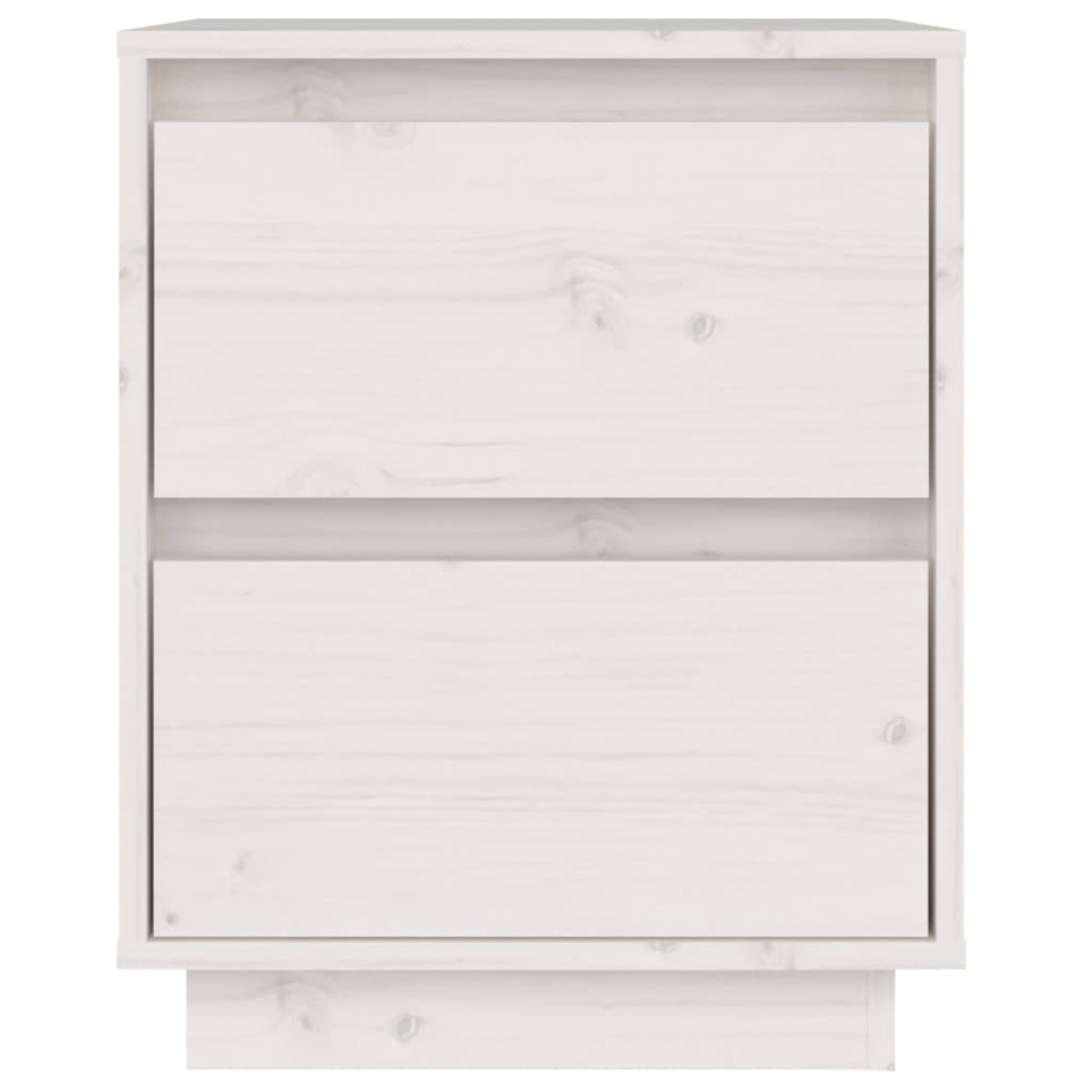 vidaXL Κομοδίνα 2 τεμ. Λευκά 40 x 35 x 50 εκ. από Μασίφ Ξύλο Πεύκου