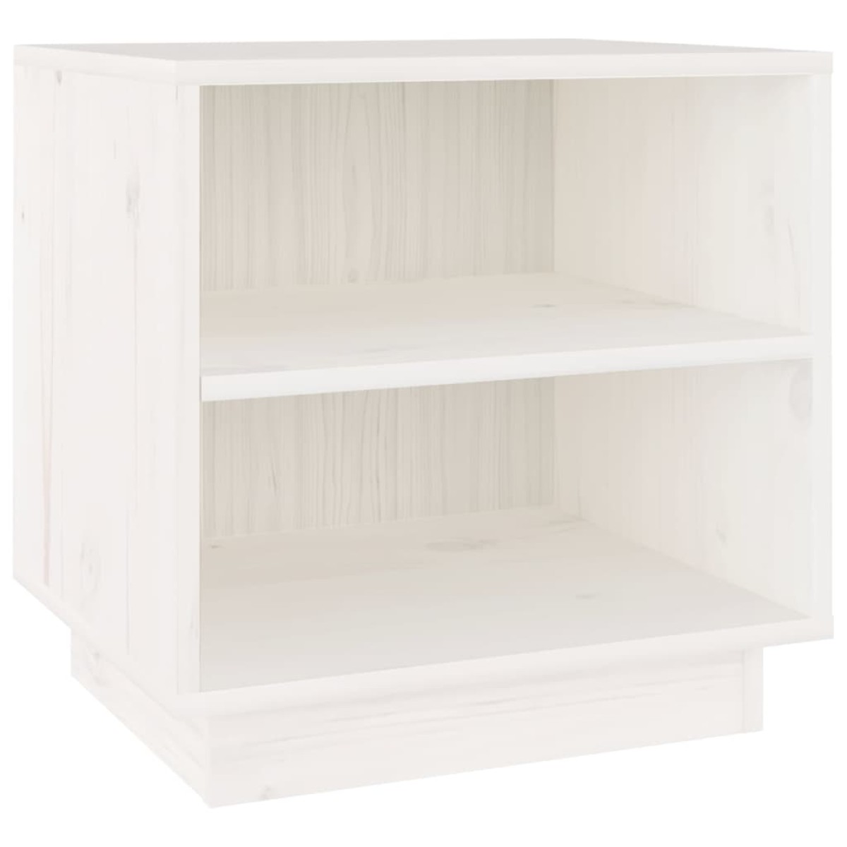 vidaXL Κομοδίνο Λευκό 40 x 34 x 40 εκ. από Μασίφ Ξύλο Πεύκου