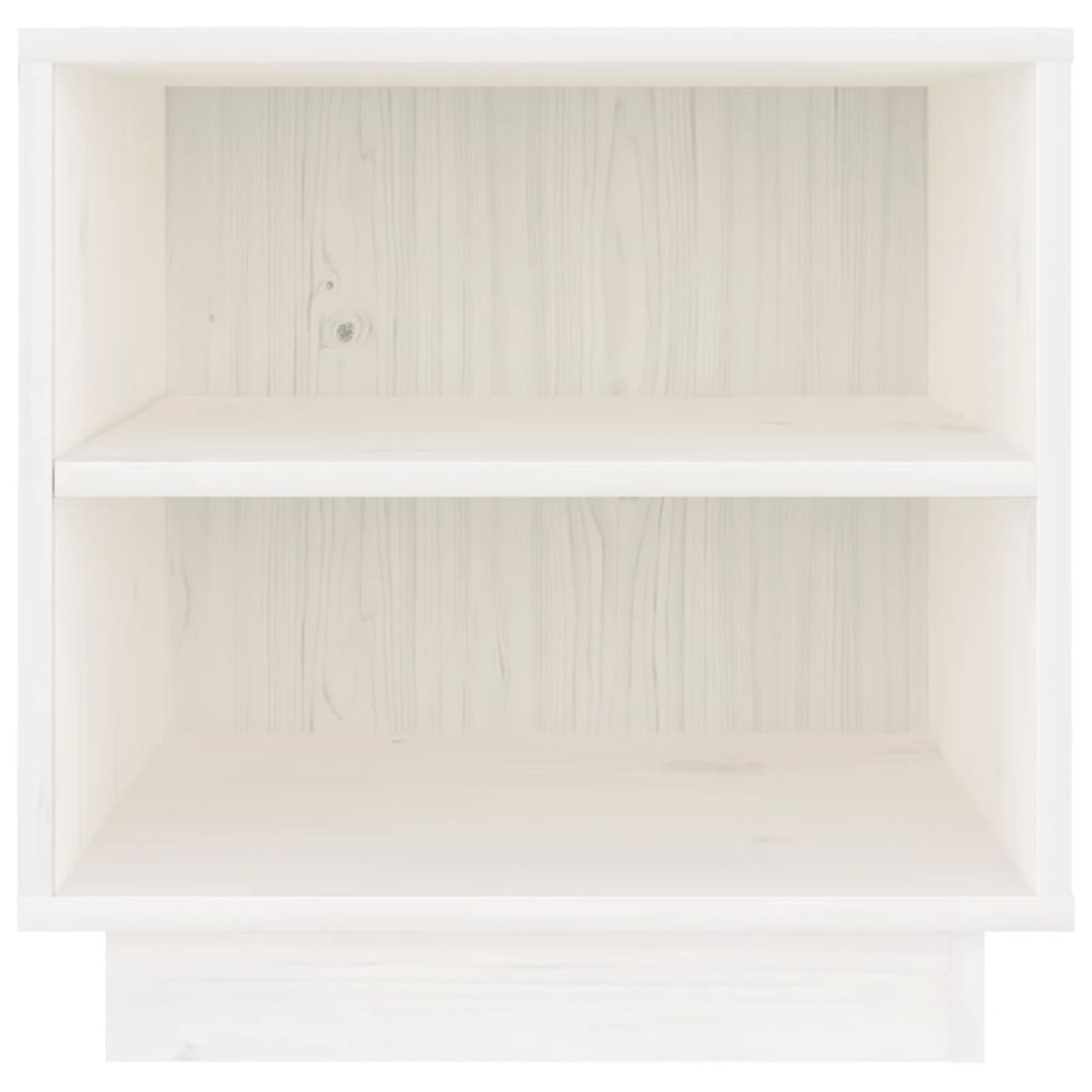 vidaXL Κομοδίνο Λευκό 40 x 34 x 40 εκ. από Μασίφ Ξύλο Πεύκου