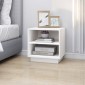 vidaXL Κομοδίνα 2 τεμ. Λευκά 40 x 34 x 40 εκ. από Μασίφ Ξύλο Πεύκου