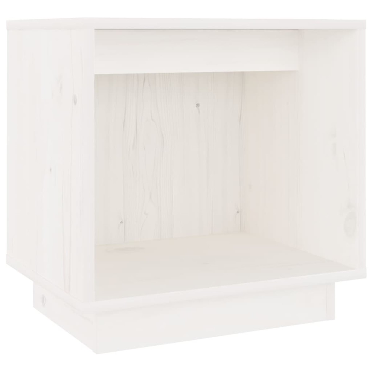 vidaXL Κομοδίνο Λευκό 40 x 30 x 40 εκ. από Μασίφ Ξύλο Πεύκου