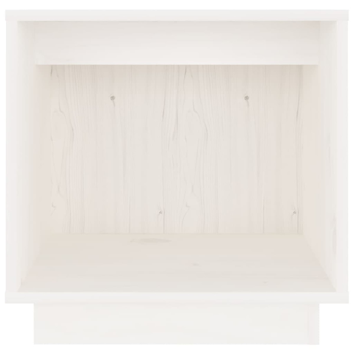 vidaXL Κομοδίνο Λευκό 40 x 30 x 40 εκ. από Μασίφ Ξύλο Πεύκου